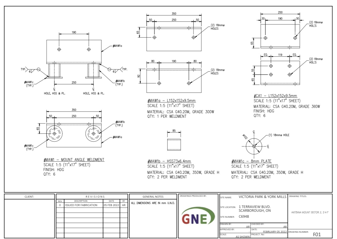 GNE Construction shop drawings